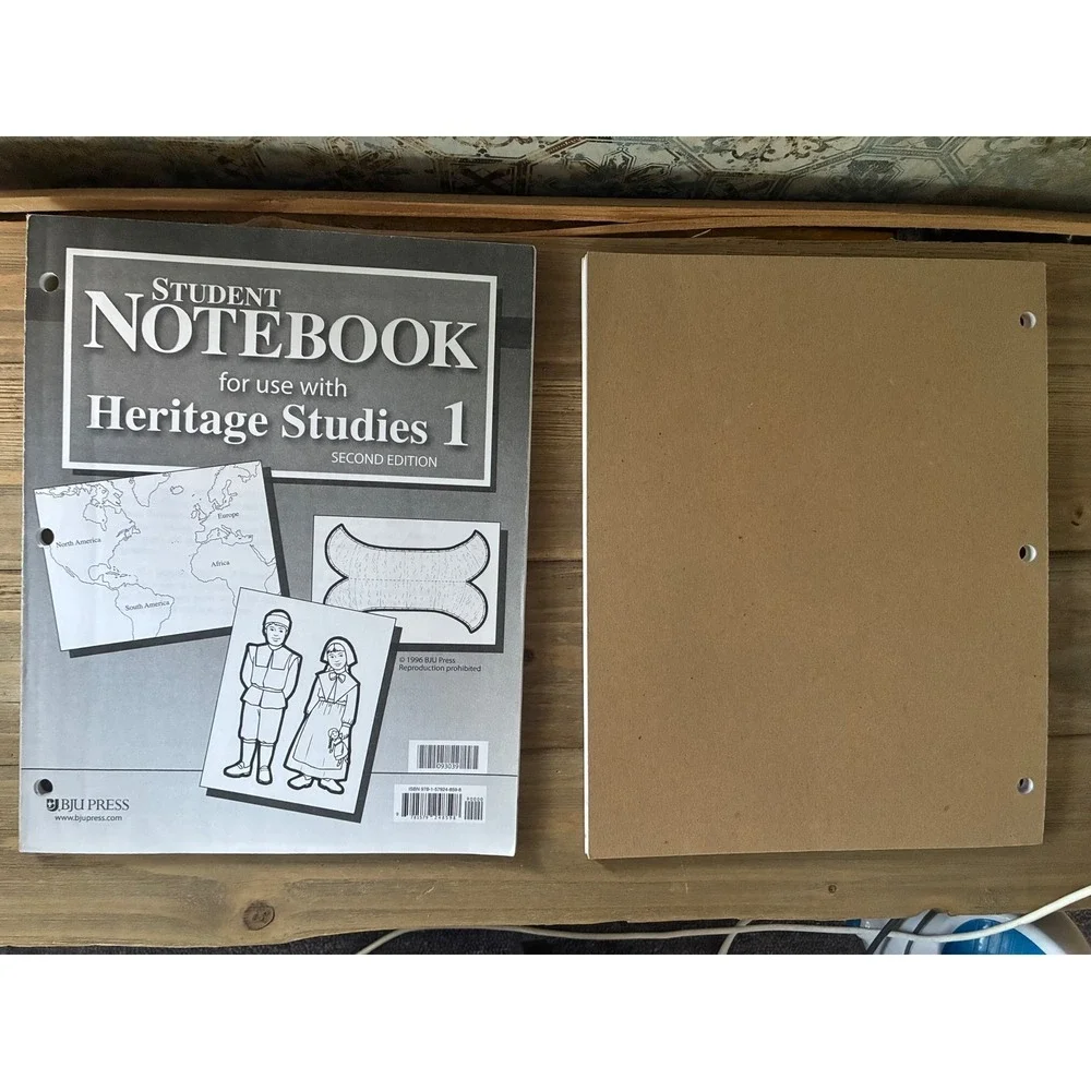 Set of 2 BJU Press Heritage Studies 1 Student Notebook Second Edition Workbooks